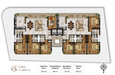 2 BHK Cut Section